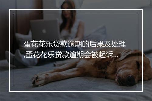 蛋花花乐贷款逾期的后果及处理 ,蛋花花乐贷款逾期会被起诉吗