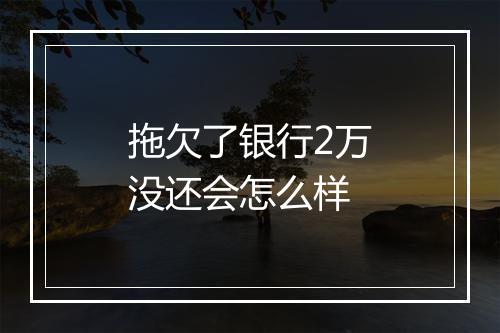 拖欠了银行2万没还会怎么样