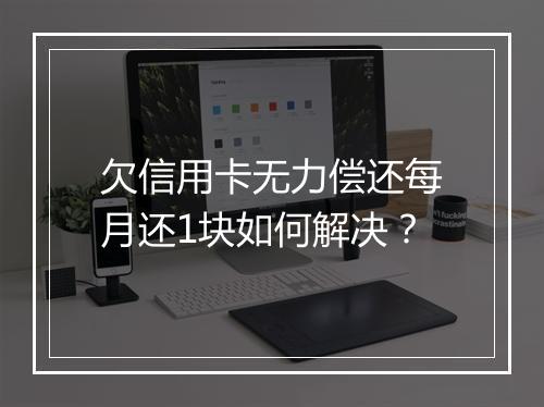 欠信用卡无力偿还每月还1块如何解决？