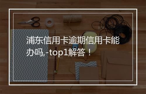 浦东信用卡逾期信用卡能办吗,-top1解答！