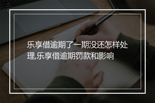 乐享借逾期了一期没还怎样处理,乐享借逾期罚款和影响