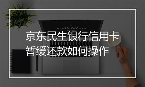 京东民生银行信用卡暂缓还款如何操作