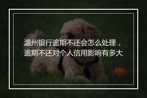 温州银行逾期不还会怎么处理，逾期不还对个人信用影响有多大