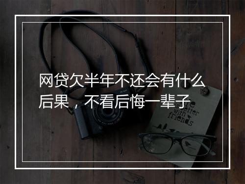 网贷欠半年不还会有什么后果，不看后悔一辈子