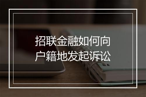 招联金融如何向户籍地发起诉讼
