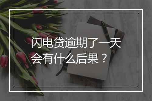 闪电贷逾期了一天会有什么后果？