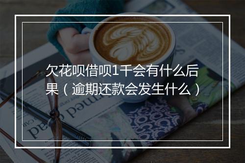 欠花呗借呗1千会有什么后果（逾期还款会发生什么）