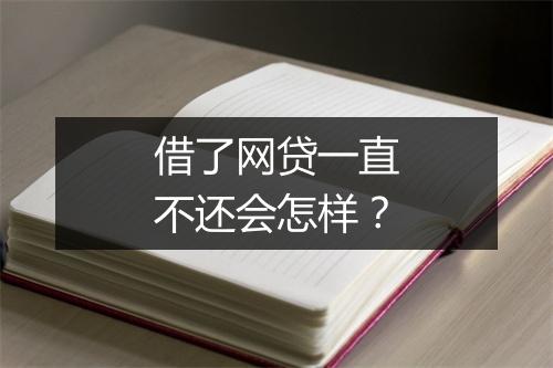 借了网贷一直不还会怎样？