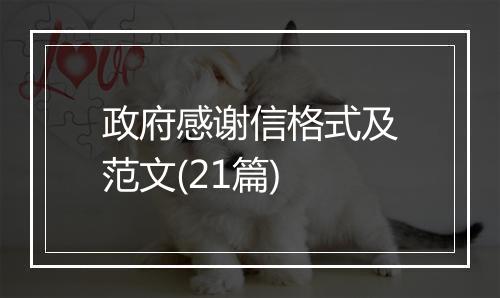 政府感谢信格式及范文(21篇)