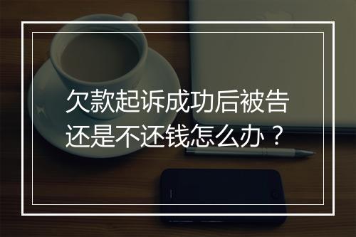 欠款起诉成功后被告还是不还钱怎么办？