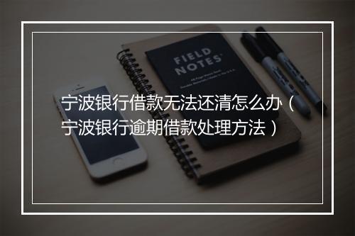 宁波银行借款无法还清怎么办（宁波银行逾期借款处理方法）
