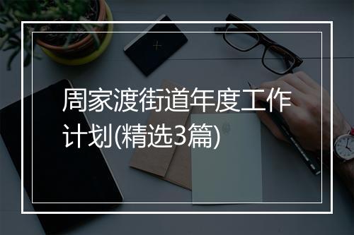 周家渡街道年度工作计划(精选3篇)