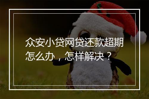 众安小贷网贷还款超期怎么办，怎样解决？
