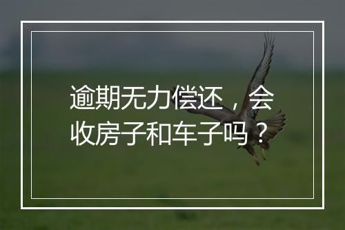 逾期无力偿还，会收房子和车子吗？