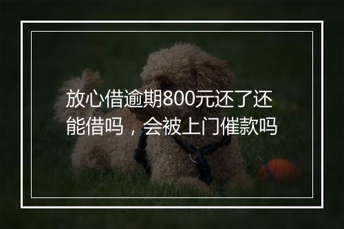 放心借逾期800元还了还能借吗，会被上门催款吗