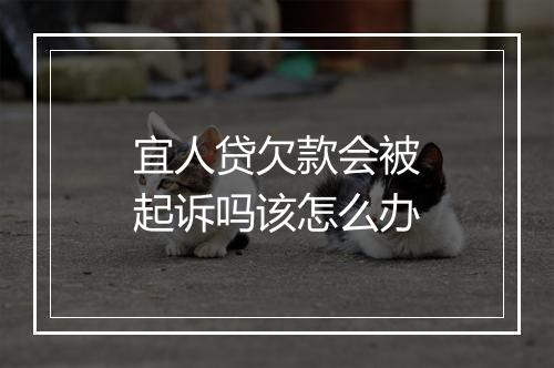 宜人贷欠款会被起诉吗该怎么办