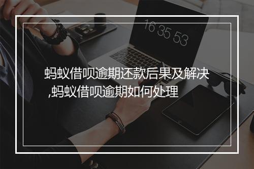 蚂蚁借呗逾期还款后果及解决 ,蚂蚁借呗逾期如何处理