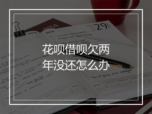 花呗借呗欠两年没还怎么办