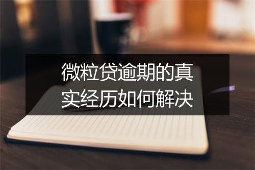 微粒贷逾期的真实经历如何解决