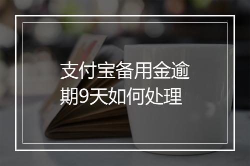 支付宝备用金逾期9天如何处理