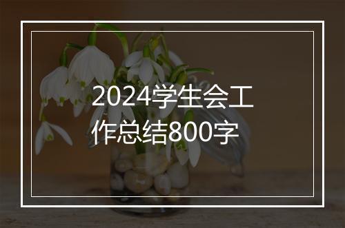 2024学生会工作总结800字