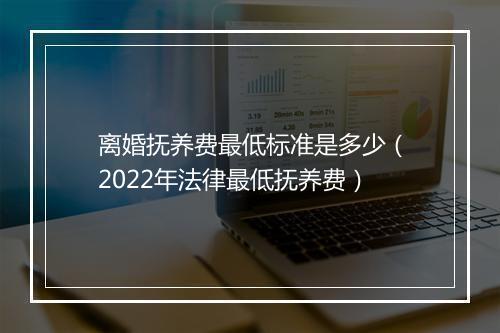 离婚抚养费最低标准是多少（2022年法律最低抚养费）