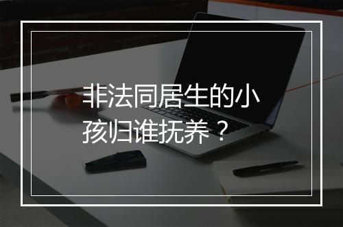 非法同居生的小孩归谁抚养？