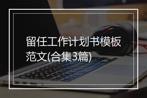 留任工作计划书模板范文(合集3篇)