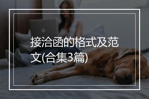 接洽函的格式及范文(合集3篇)