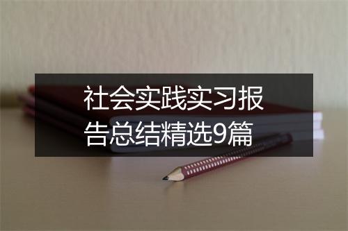 社会实践实习报告总结精选9篇