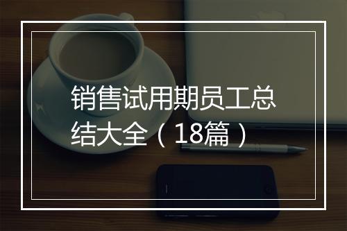 销售试用期员工总结大全（18篇）