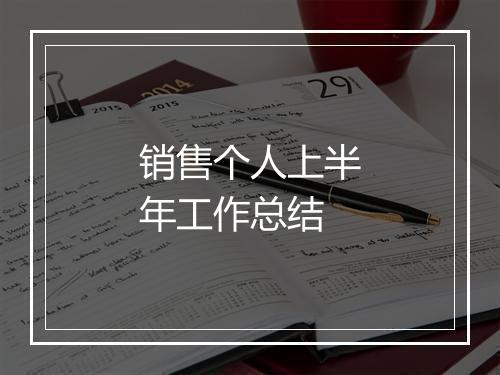 销售个人上半年工作总结