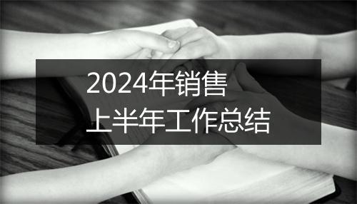 2024年销售上半年工作总结