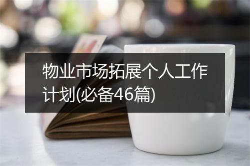 物业市场拓展个人工作计划(必备46篇)