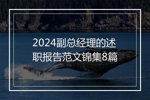 2024副总经理的述职报告范文锦集8篇