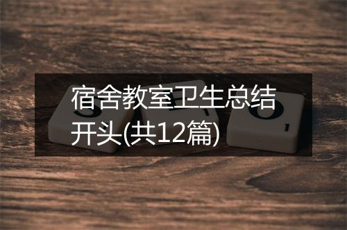 宿舍教室卫生总结开头(共12篇)