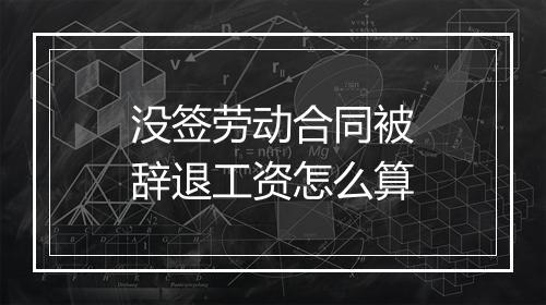 没签劳动合同被辞退工资怎么算