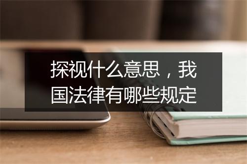 探视什么意思，我国法律有哪些规定