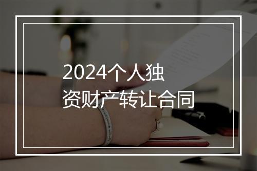 2024个人独资财产转让合同