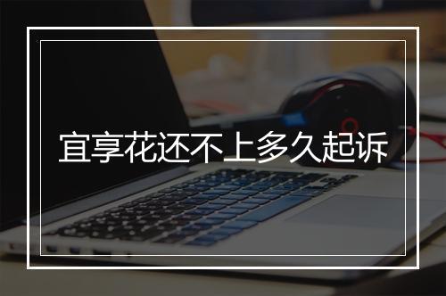 宜享花还不上多久起诉