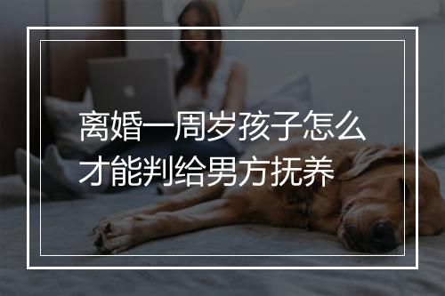 离婚一周岁孩子怎么才能判给男方抚养