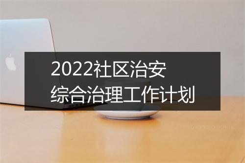 2022社区治安综合治理工作计划