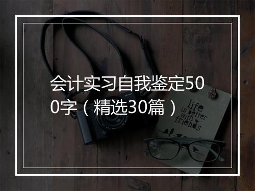 会计实习自我鉴定500字（精选30篇）