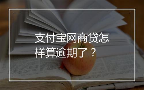 支付宝网商贷怎样算逾期了？