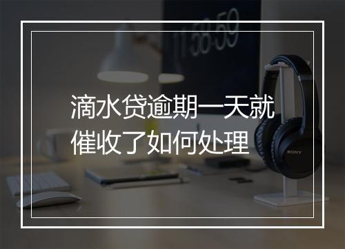 滴水贷逾期一天就催收了如何处理