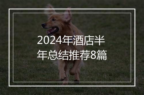 2024年酒店半年总结推荐8篇