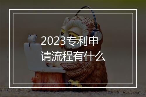 2023专利申请流程有什么