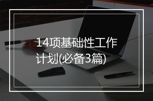 14项基础性工作计划(必备3篇)
