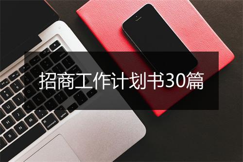 招商工作计划书30篇