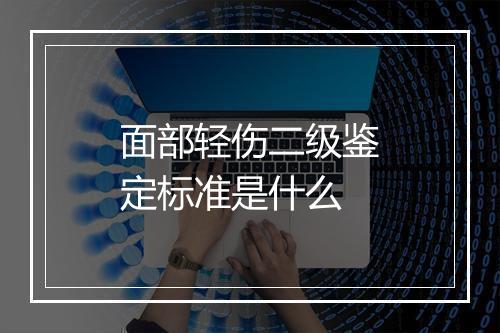 面部轻伤二级鉴定标准是什么